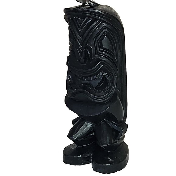 Tiki Bar Bottle Opener Ulani Hawaiian God Coco Joe Black Lava Hapa Wood Figurine - Picture 2 of 10